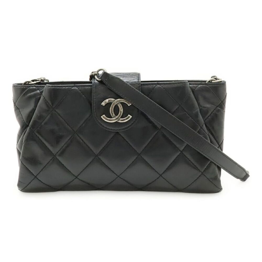 Chanel Coco Pleats Leather Shoulder Bag